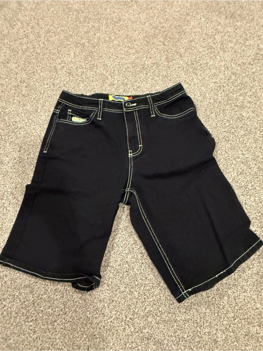 Empyre Black Kids Jorts with Contrast Stitching
